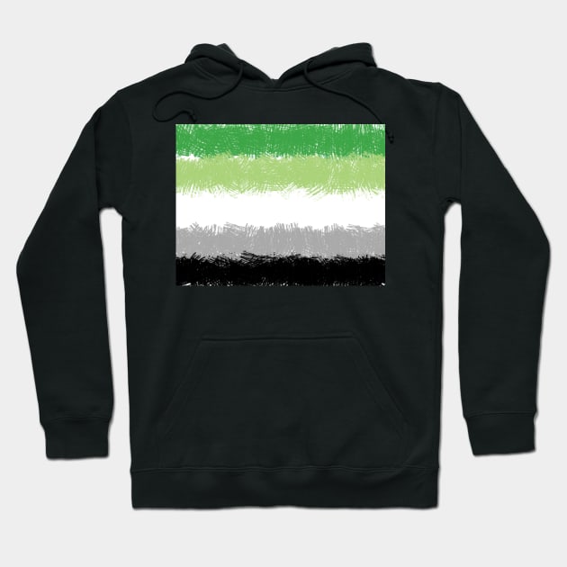 Aromantic Flag Crosshatch Design Hoodie by PurposelyDesigned